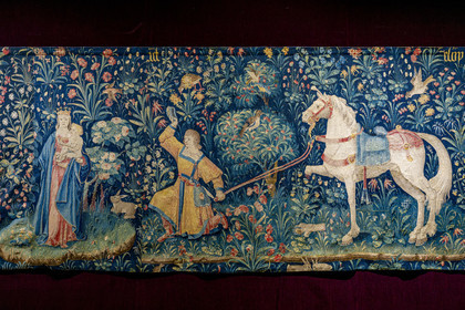 France, Côte-d'Or (21), Beaune, zone classée Patrimoine Mondial de l'UNESCO, Hospices de Beaune, l'Hôtel-Dieu,  la tenture de la légende de saint Eloi