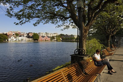 Norway, Rogaland County, Stavanger, around Breiavatnet Lake