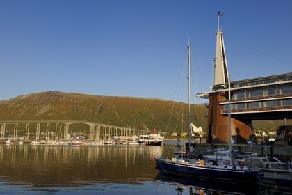 Norway, Troms County, Tromso, Rica Ishavshotell Hotel in the harbour