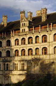 France, Loir et Cher, Loire Valley listed as World Heritage by UNESCO, Chateau de Blois, facade of the Loges in Francois I Wing