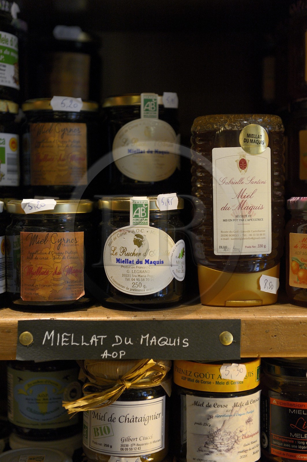 France, Haute-Corse (2B), Bastia, le magasin de produits corses U Montagnolu