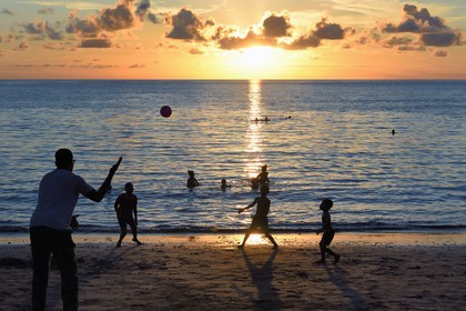 France, Ile de Mayotte, Grande-Terre, Sada, Tahiti plage (Mtsagnougni) dans la baie de Bouéni