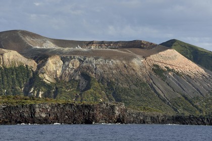 Italy, Sicily, Aeolian Islands, listed as World Heritage by UNESCO, Vulcano Island, the crater flanks of volcano della Fossa