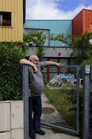 France, Haut Rhin, Mulhouse, la Cite Manifeste de la Somco (working class housing), passage des Rossignoles