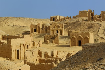 Egypte, Haute Egypte, désert libyque, oasis de Kharga, nécropole copte de Bagawat du IIe au VIIe siècle après JC