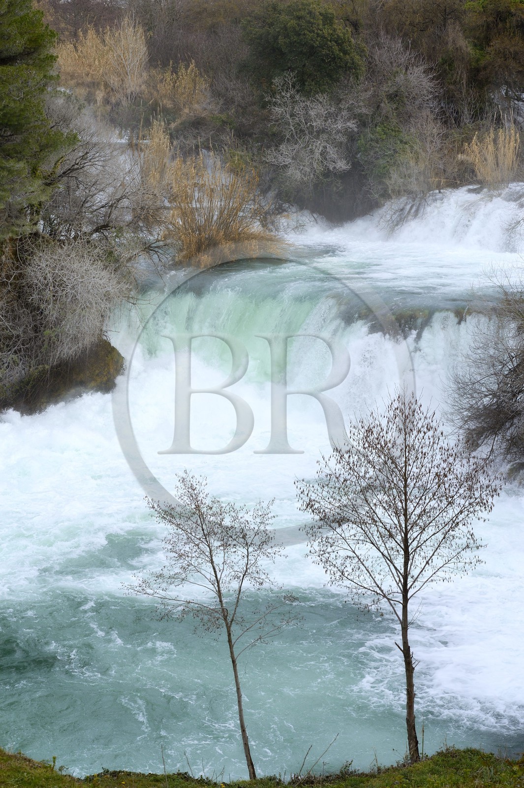 Croatie,  Dalmatie centrale, region de Sibenik, parc national de Krka, chutes de la rivère Krka