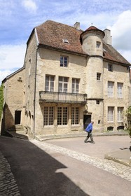 France, Côte d'Or (21), Flavigny-sur-Ozerain, maisons à haies d'échoppe