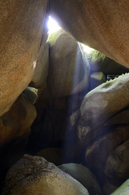 France, Finistere, Parc Naturel Regional d'Armorique (Armorique Natural Regional Park), Huelgoat, granitic chaos of the Huelgoat forest, place called The Devil's Hole ( Le Trou du Diable)