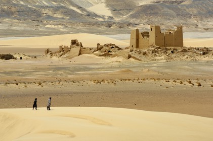 Egypte, Haute-Egypte, désert libyque, forteresse de Umm el-Dabadib au nord-est de Kharga