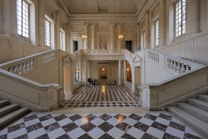France, Yvelines, Chateau de Versailles, listed as World Heritage by UNESCO, Grand Degre staircase of the Northern wing