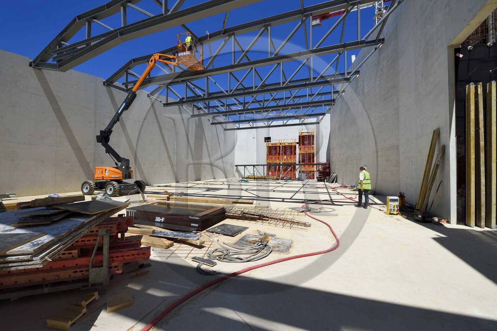 France, Dordogne (24), Montignac, chantier du futur Centre International de l'Art pariétal de Montignac-Lascaux (Lascaux 4)