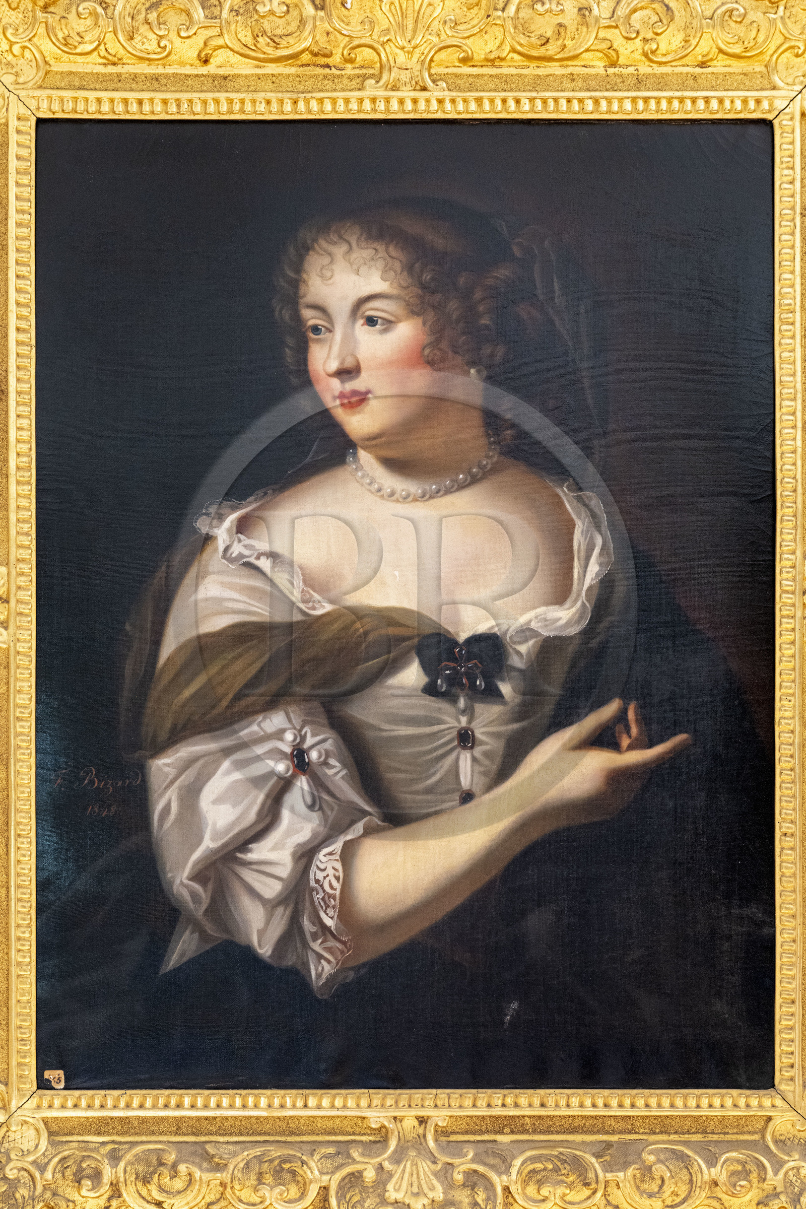 France, Côte-d'Or (21), Epoisses, le château d'Epoisses, portrait de Marie de Rabutin-Chantal, marquise de Sévigné qui fit de nombreux séjours au chateau
