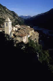 France, Alpes Maritimes, percherd village of Touet sur Var located