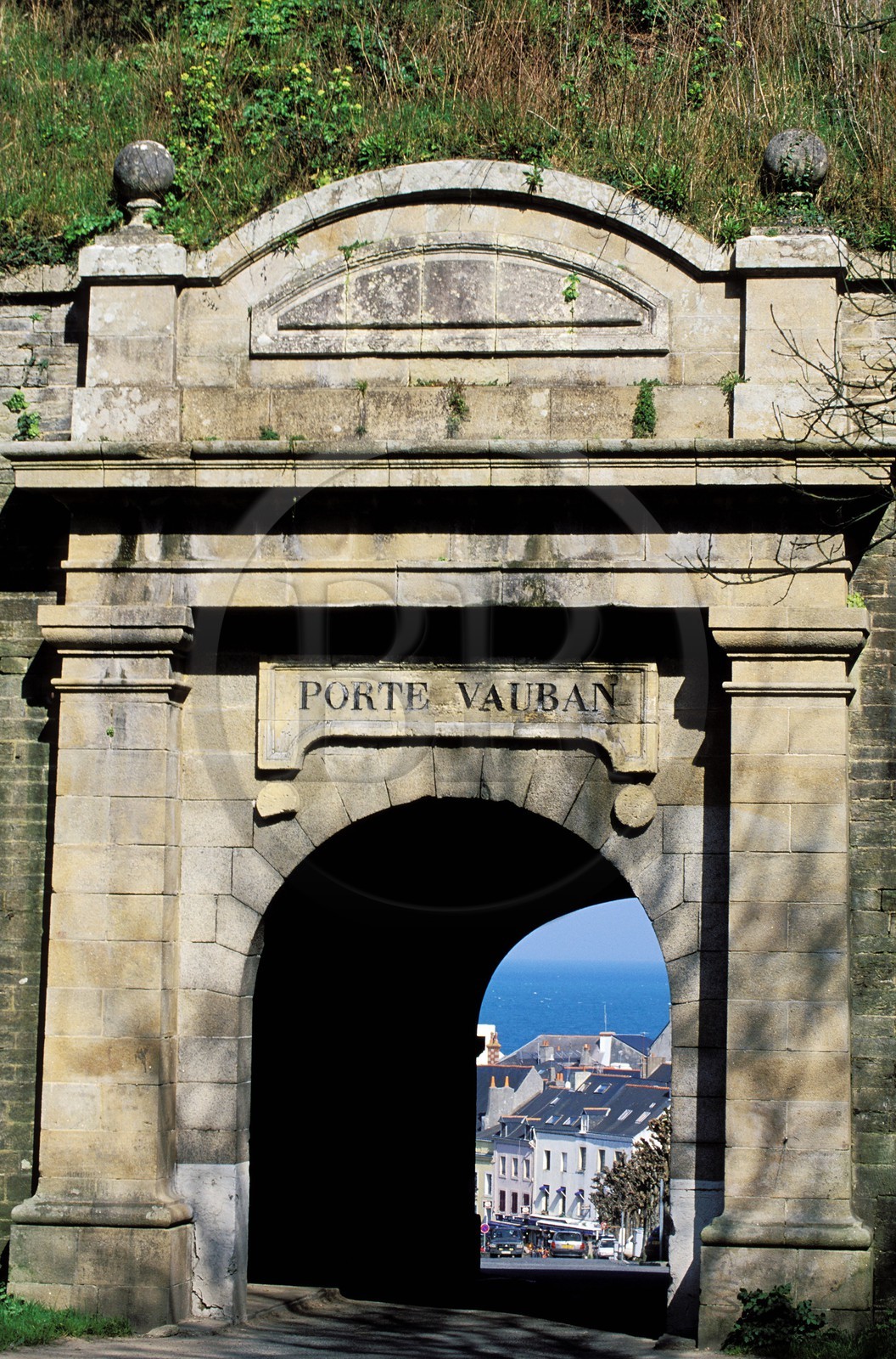 France, Morbihan (56), Belle-Ile, Le Palais, la Porte Vauban dans les remparts France, Morbihan (56), Belle-Ile, Le Palais, la Porte Vauban dans les remparts
