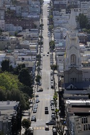 United States, California, San Francisco, street slope