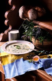 Switzerland, region of Bern (Bernese Oberland), Interlaken, cream soup