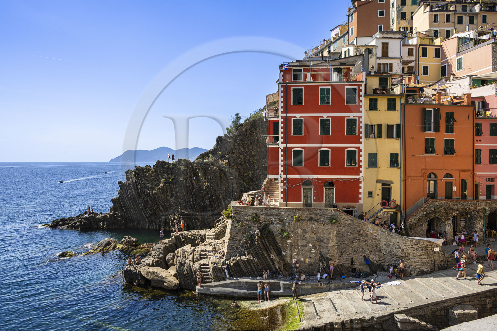 Italie, Ligurie, Cinque Terre, parc national des Cinque Terre classé Patrimoine Mondial de l'UNESCO, village de Riomaggiore