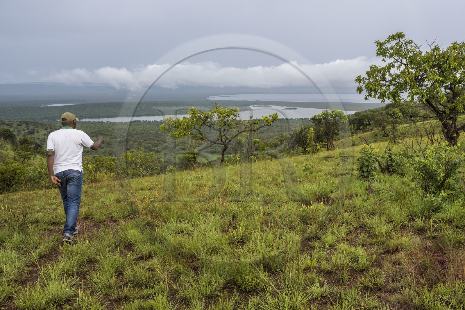 Rwanda, Parc national de l'Akagera, lac Birengero