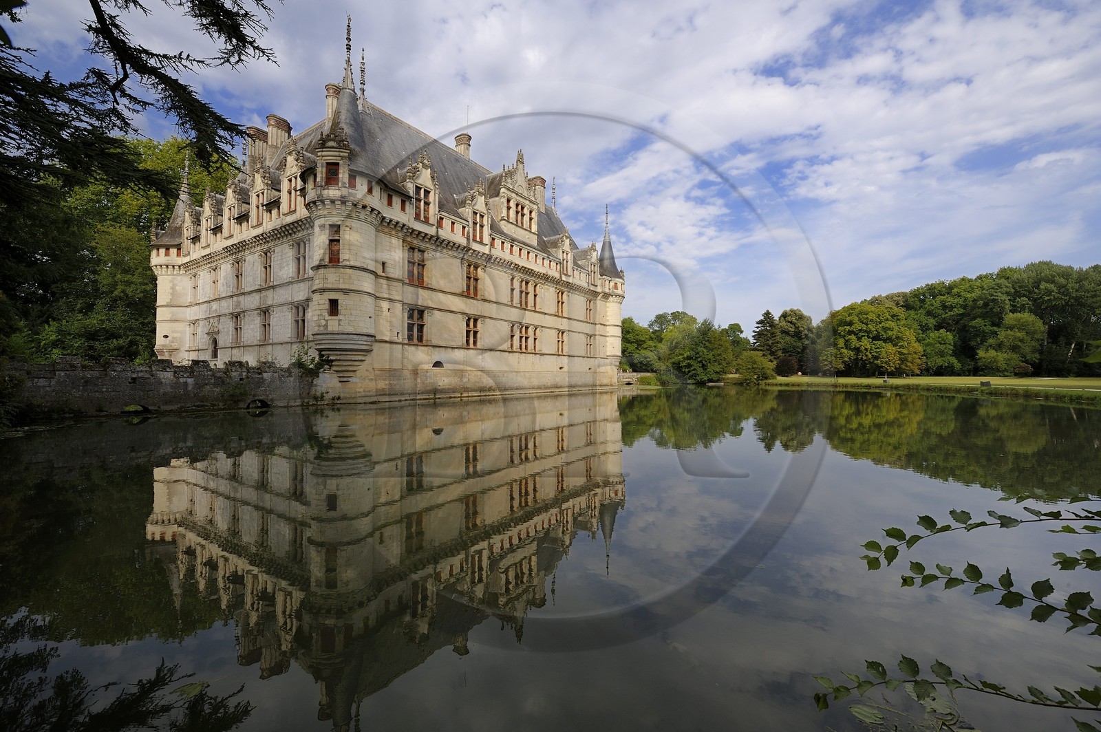 France, Indre-et-Loire (37), Vallée de la Loire classée Patrimoine Mondial de l' UNESCO, château d' Azay-le-Rideau
