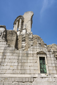 France, Alpes-Maritimes, La Turbie, Trophée d'Auguste or Trophée des Alpes, Roman monument built in the year 6 BC.