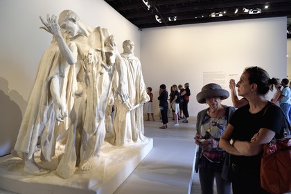 France, Paris, Grand Palais museum, exhibition of the centenary (of the death) of Auguste Rodin, Plaster of the Burghers of Calais