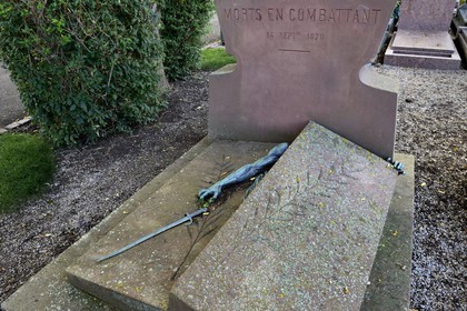 France, Haut-Rhin (68), Colmar, le tombeau des gardes nationaux au cimetière du Ladhof d'Auguste Bartholdi