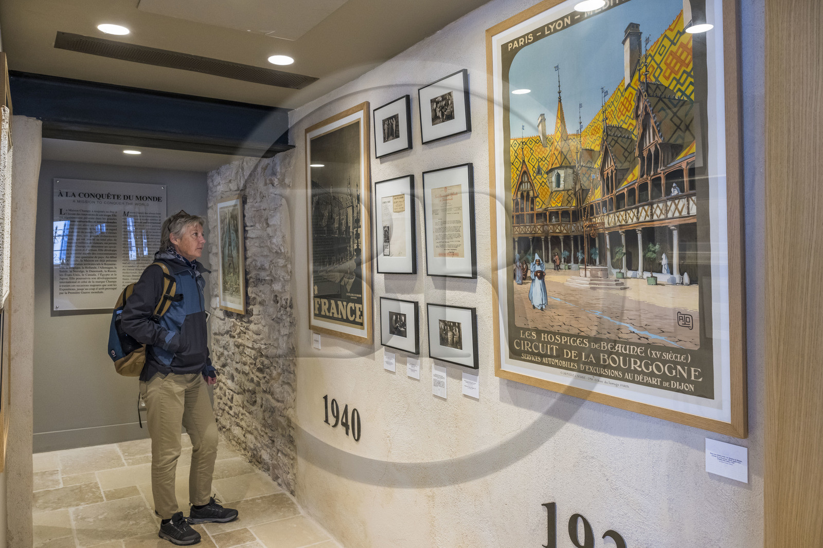 France, Côte-d'Or (21), les climats de Bourgogne classés Patrimoine Mondial de l'UNESCO, Beaune, Maison Champy, plus ancienne maison de négoce de vins de Bourgogne fondée en 1720