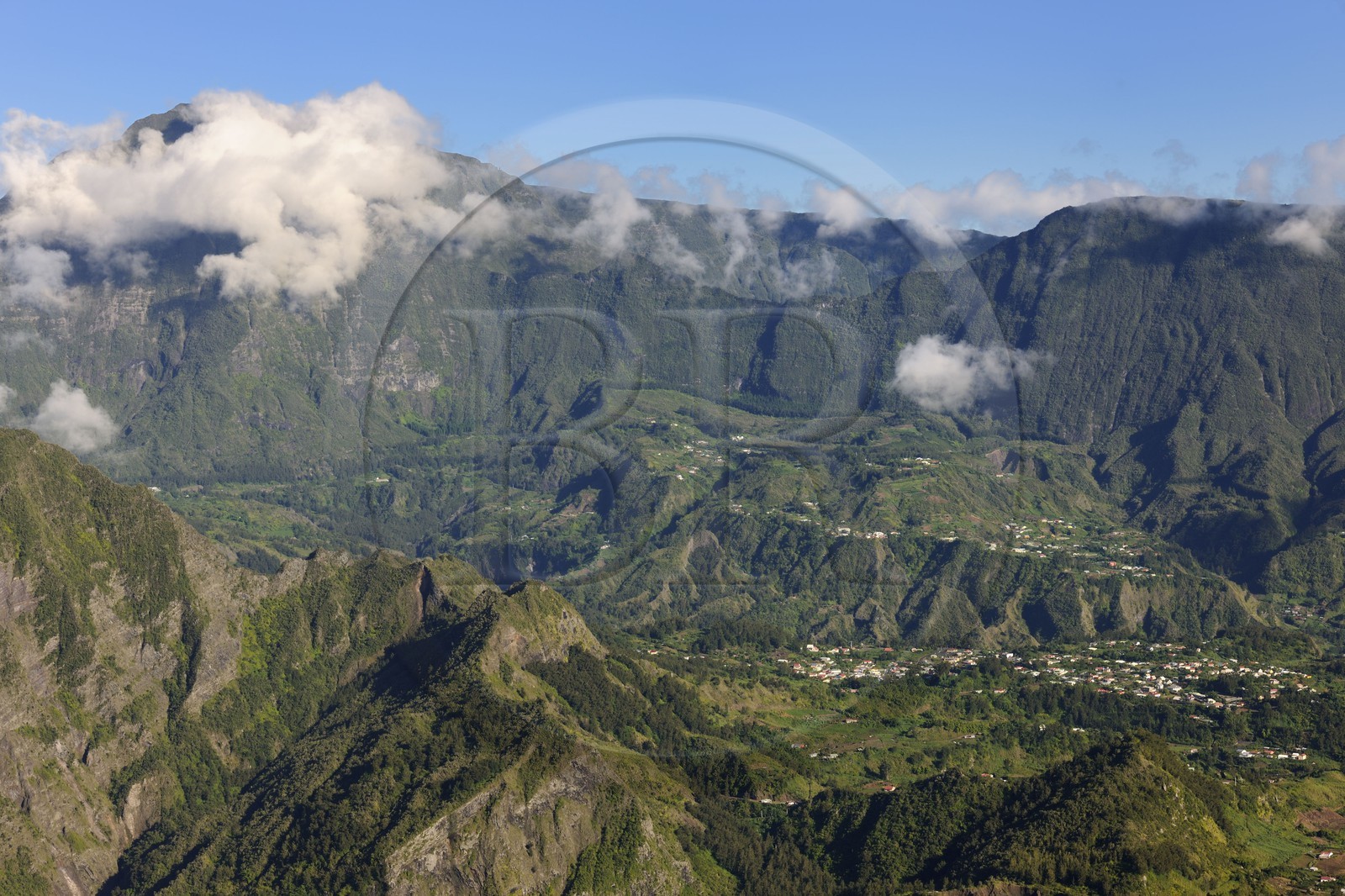France, île de la Réunion, cirque de Salazie, classé Patrimoine Mondial de l'UNESCO