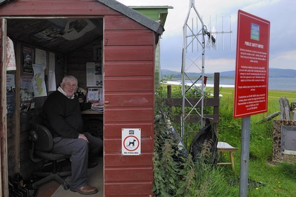 Royaume-Uni, Ecosse, Highland, Hébrides intérieures, Ile de Mull, le Sound of Mull à l'aérodrome privé de Glenforsa dirigé par David Howitt