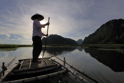 Vietnam, Ninh Binh province nicknamed Inland Halong Bay, Van Long Nature Reserve