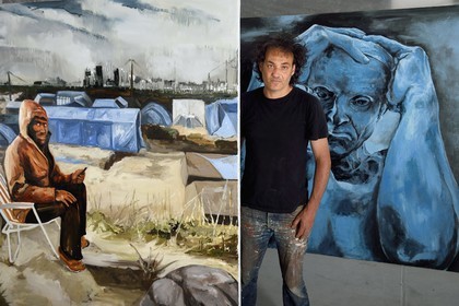 France, Val-de-Marne, Yvry-sur-Seine, Workshop of Fred Kleinberg, work for the exhibition Odyssée (Odyssey)