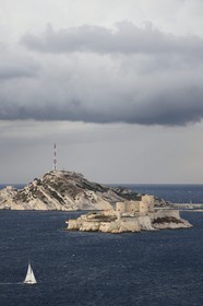 France, Bouches du Rhone, Marseille, Calanques National Park, archipelago of Frioul islands, the Chateau d'If