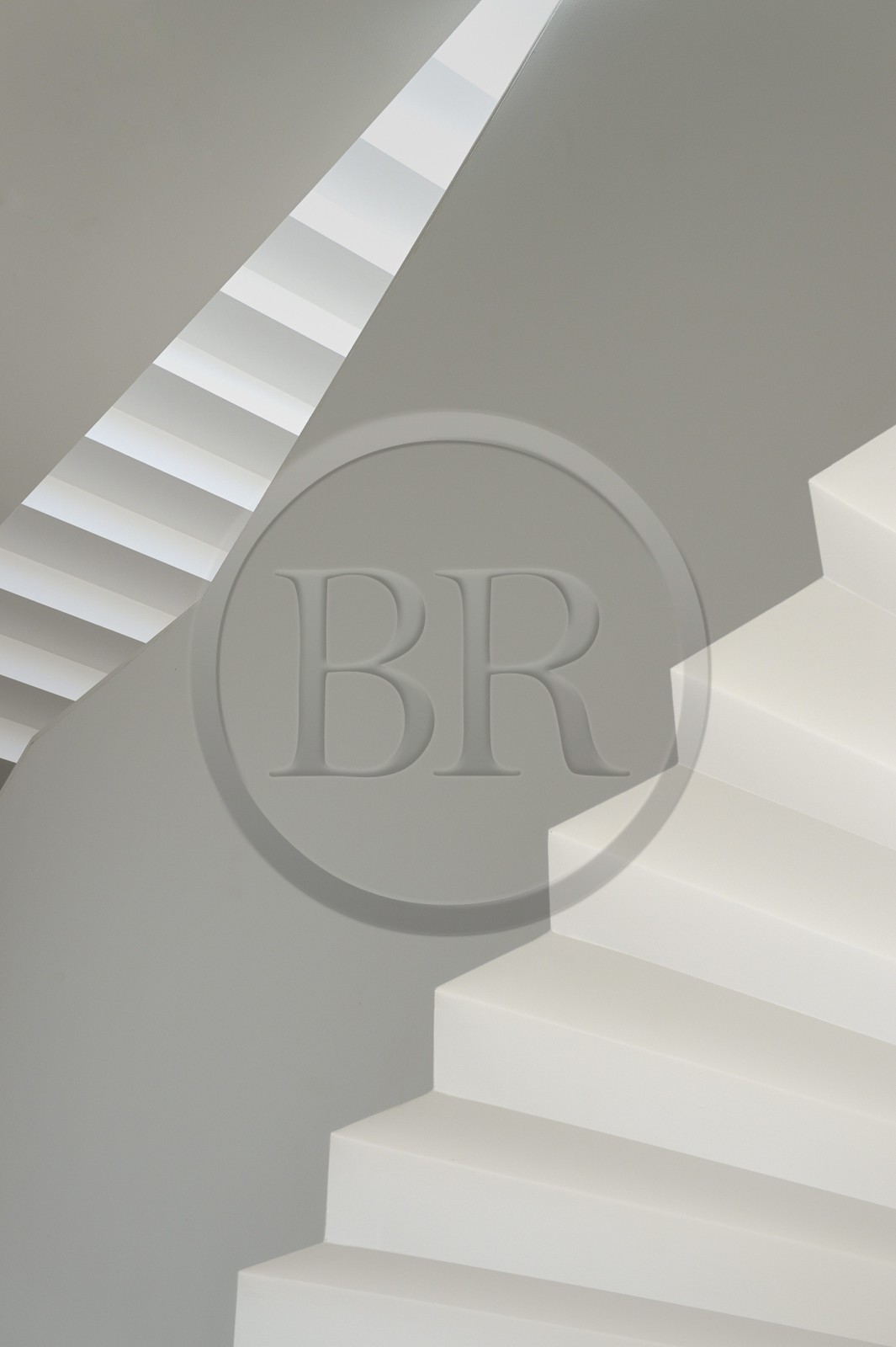 Suède, Comté de Vasterbotten, Umea, le Bildmuseet (Musée d'art contemporain et de la culture visuelle) à Umea Arts Campus, escalier