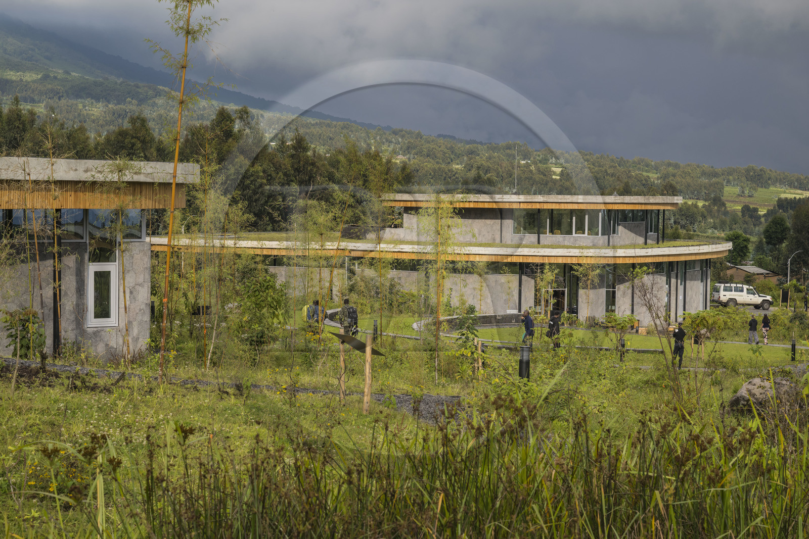 Rwanda, Province du Nord, District de Musanze (Ruhengeri), Kinigi, Campus Ellen DeGeneres du Dian Fossey Gorilla Fund, le Cindy Broder Conservation Gallery avec une exposition éducative immersive