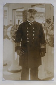 United Kingdom, Northern Ireland, Cultra near Belfast, Ulster Folk and Transport Museum, photo of the RMS Titanic chief officer Henry Wilde who didn't survived