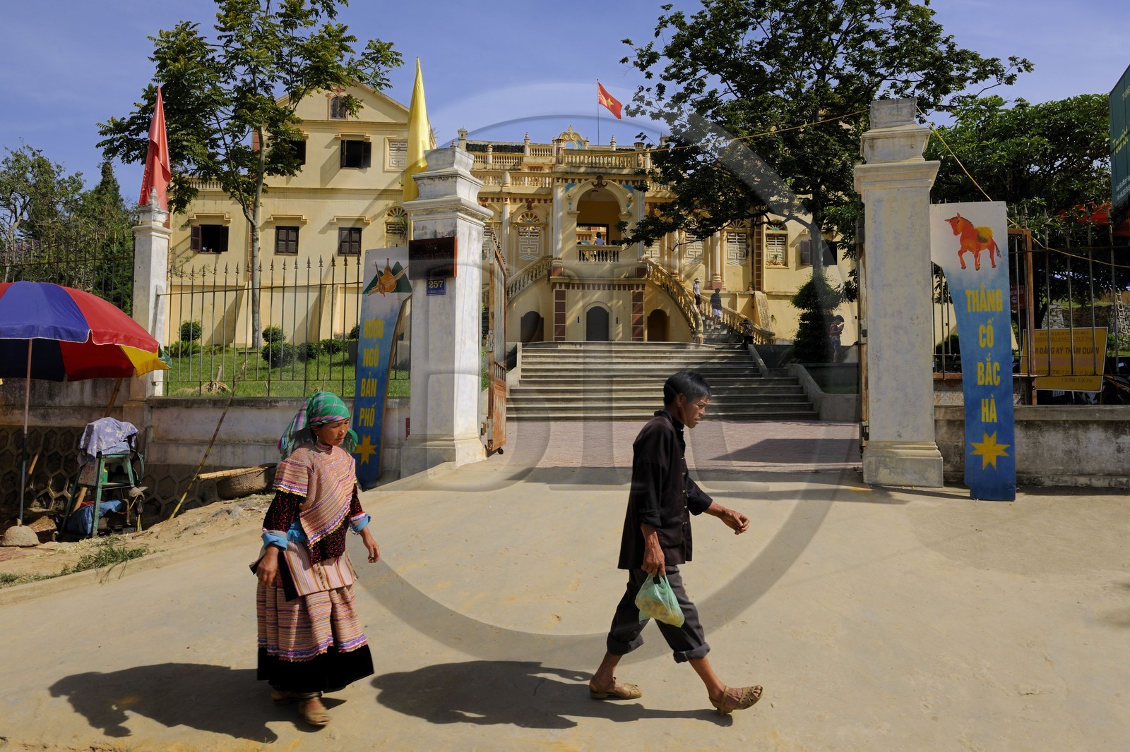 Vietnam, Lao Cai province, Bac Ha, the Vua Meo palace built by the french for the Flower Hmong chief Hoang A Tuong