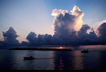 United States, Florida, Key West, sunset from the Pier House