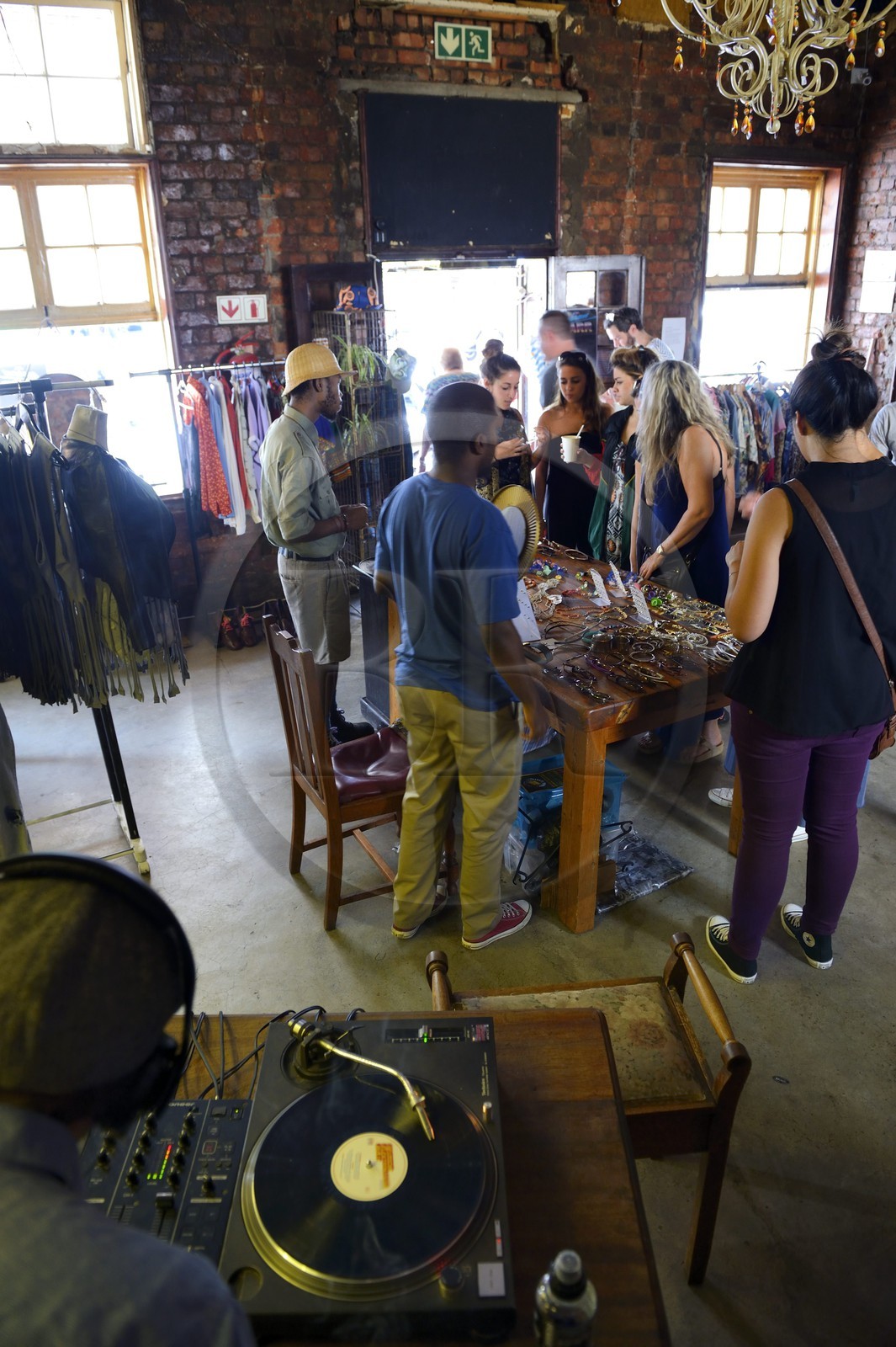 South Africa, Gauteng Province, Johannesburg, Braamfontein district, Kitchener's Carvery Bar and trendy shop at the Corner of Juta and De Beer Street