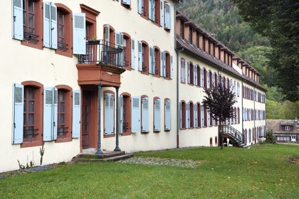 France, Haut Rhin, Husseren Wesserling, Wesserling Park, The Barrette, factory of the 18th century (1760) reconverted into dwellings