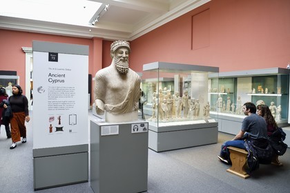 Royaume-Uni, Londres, quartier de Bloomsbury, le British Museum, gallerie de l'Ancienne Chypre