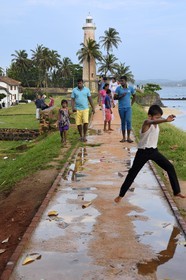 Sri Lanka, Southern Province, Galle Fort, listed as World heritage by UNESCO, the lighthouse on the maritime ramparts