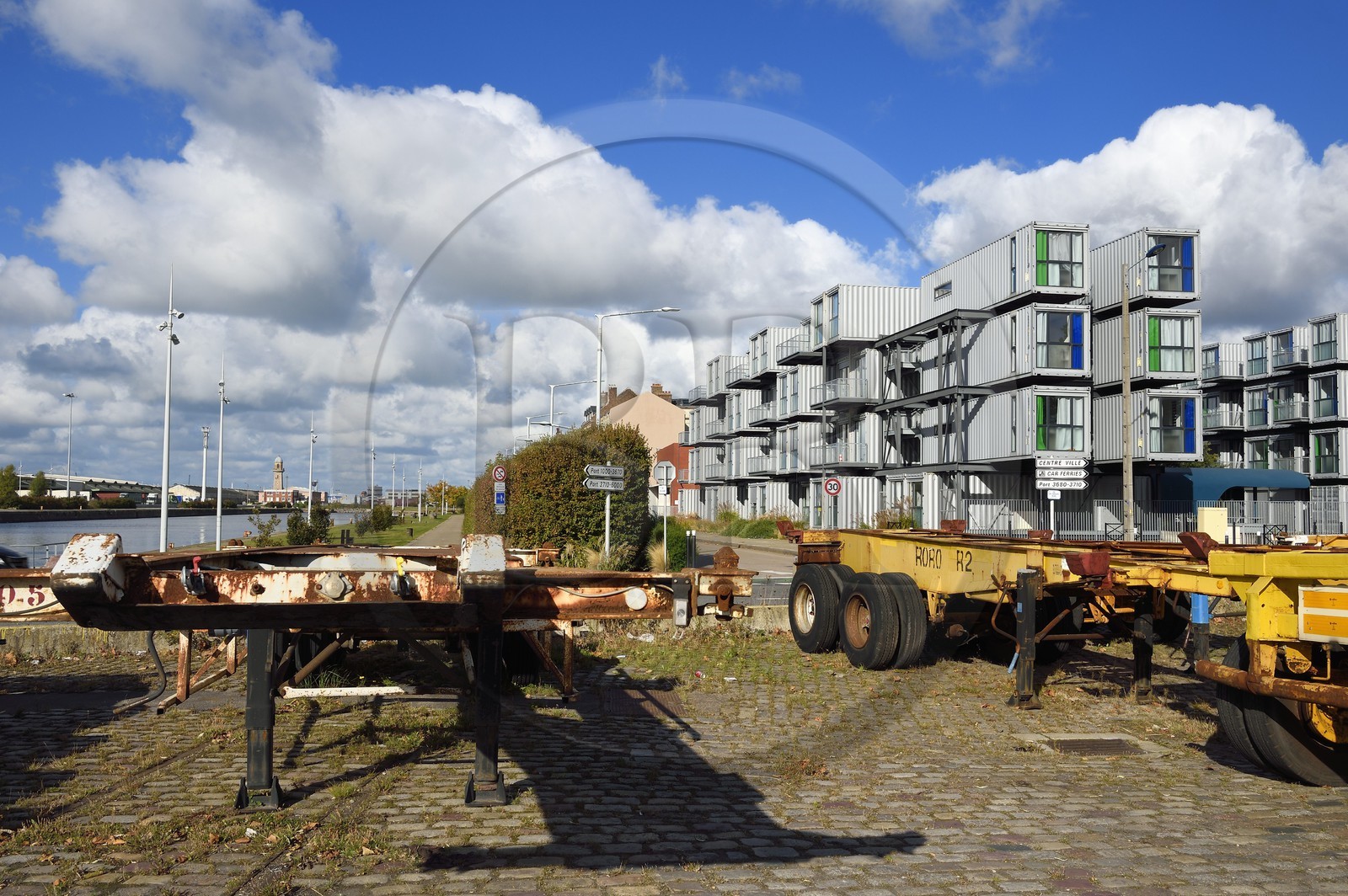 France, Seine-Maritime (76), Le Havre, quartier de l'Eure, résidence étudiante A'docks crée à partir de conteneurs