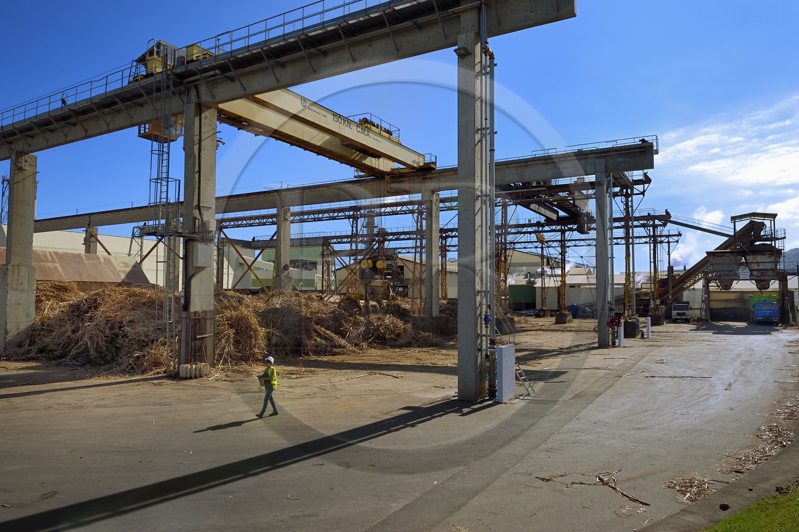 France, Ile de la Reunion, Saint-Louis, l'usine sucrière du Gol, site du transfert de la canne à sucre vers l'usine