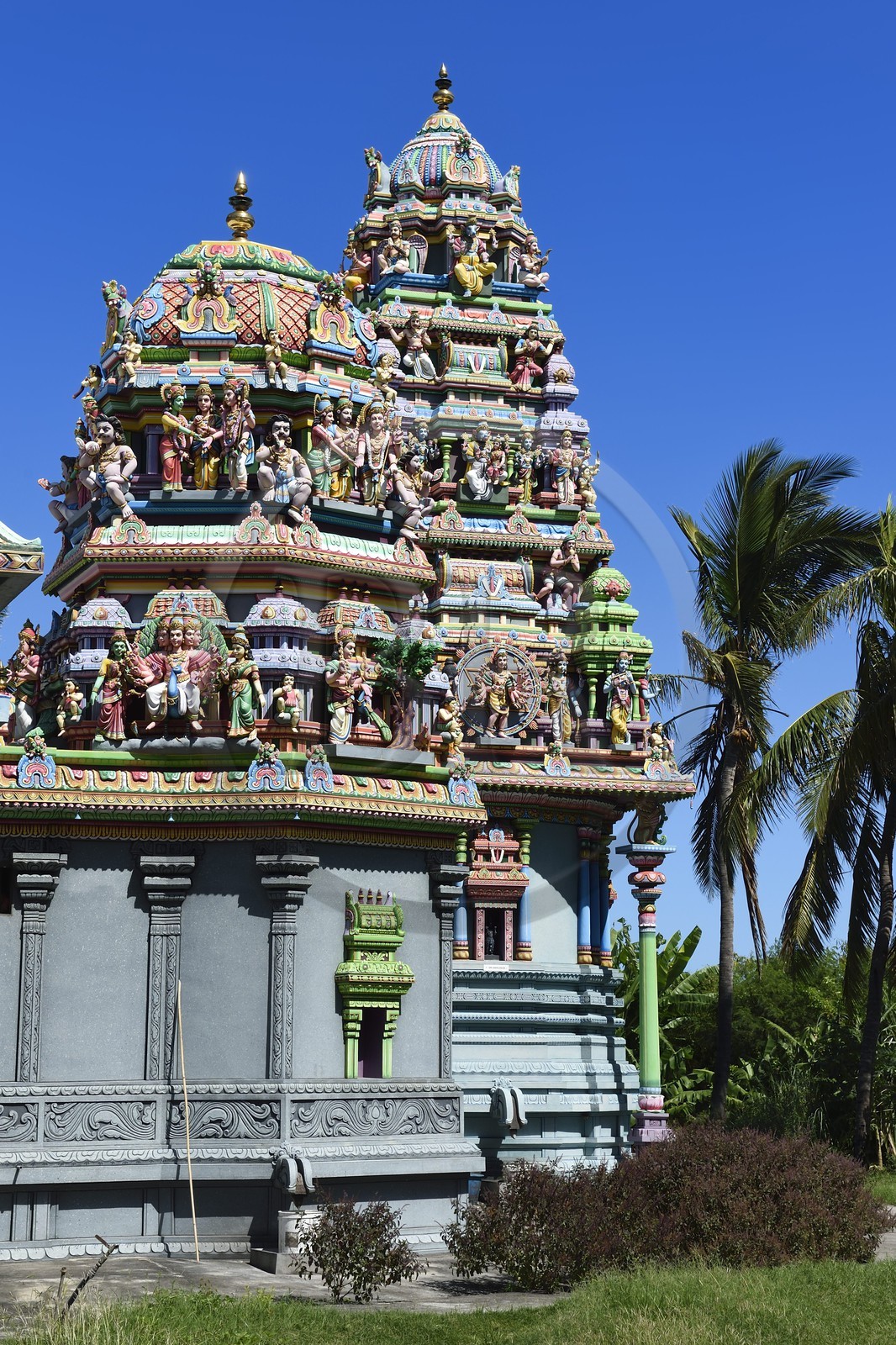 France, Ile de la Reunion, Saint-Pierre, La Ravine Blanche, temple Tamoul Narassingua Perournal