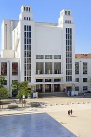 France, Rhone, Villeurbanne, architectural ensemble of the gratte-ciel (skyscrapers) built from 1927 to 1934, the former Palais du Travail (palace of Labour) now occupied by the theatre TNP on place Lazare Goujon