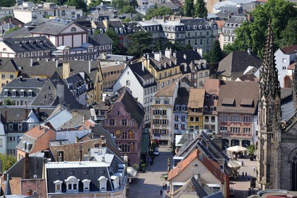 France, Haut Rhin, Mulhouse, historical city centre with the town hall