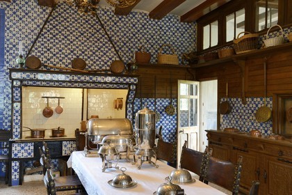 France, Finistere, Keriolet castle near Concarneau, the kitchen