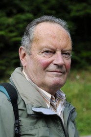 France, Vosges, chemin des passeurs (path used by border escorts) of Donon on the trail of escape connection of Rehtal, Hubert Ledig, whose father who bears the same name used to be a border escort during the second world war