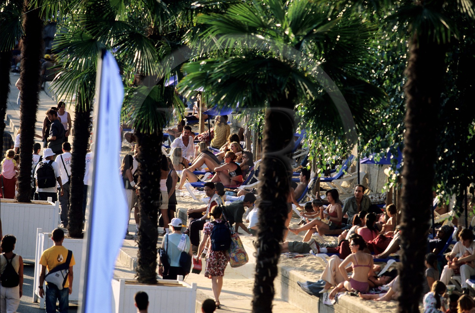 France, Paris (75), Paris-Plage fête tenue au mois d'août sur les quais de Seine fermés au trafic automobile