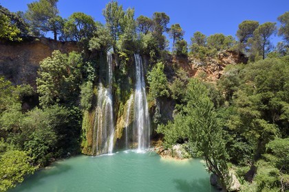 France, Var (83), Provence Verte, parc naturel régional du Verdon, cascade de Sillans, rivière de la Bresque